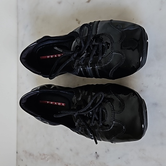 PRADA: Buffalo Dance black patent leather flats - Picture 3 of 9